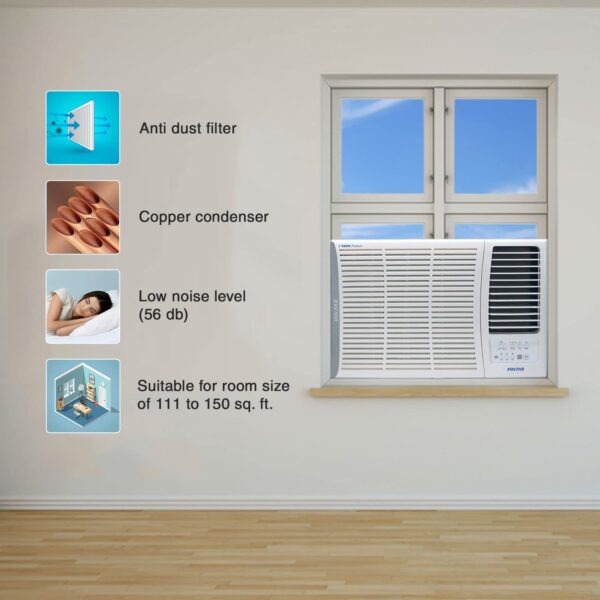 Voltas 1.5 Ton 3 Star, Inverter Window AC (Copper, 2-in-1 Adjustable Mode, 183V Vertis Elite, White) - Image 8