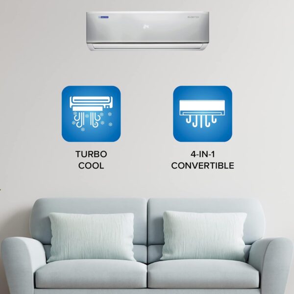 Blue Star 2 Ton 3 Star, 60 Months Warranty, Inverter Split AC (Copper, Convertible 5 in 1 Cooling, Auto Defrost, Dust Filters, Blue Fins, IE324YNU, White) - Image 16