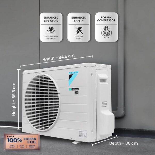 Daikin 1.5 Ton 3 Star Inverter Split AC (Copper, PM 2.5 Filter, Triple Display, Dew Clean Technology, Coanda Airflow, 2024 Model, MTKL50U, White) - Image 25
