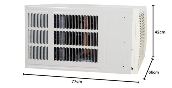 O-general BBAA Series 1.5 Ton 3 Star Window AC With Super Wave Technology 3-Speed Cooling (AXGB18BBAA-B, White) - Image 8