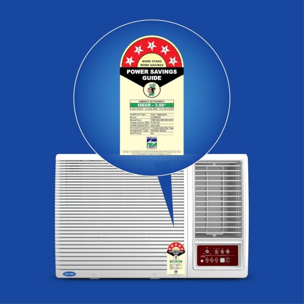 Carrier 1.5 Ton 5 Star Inverter Window AC(Copper, High Density Filter for Dust Filtration, 2Way Air Directional Control, ESTRA Fxi,CIW19SC5R35F0,White) - Image 18