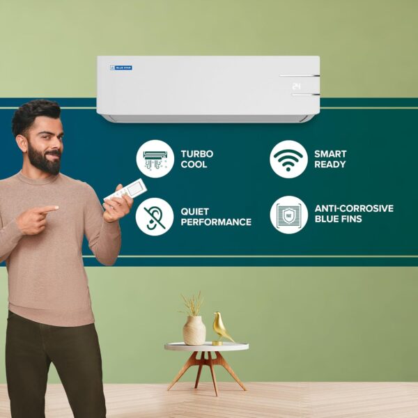 Blue Star 2 Ton 3 Star, 60 Months Warranty, Inverter Split AC (Copper, Convertible 5 in 1 Cooling, Auto Defrost, Dust Filters, Blue Fins, IE324YNU, White) - Image 12