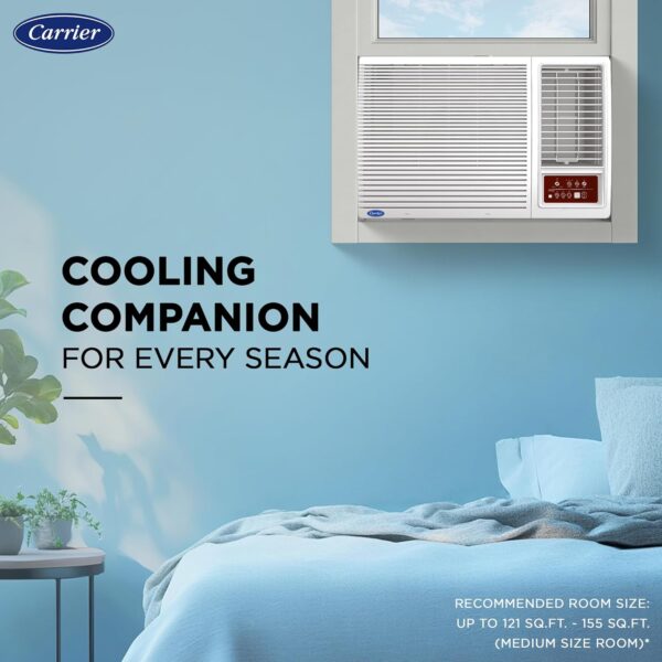 Carrier 1.5 Ton 5 Star Inverter Window AC(Copper, High Density Filter for Dust Filtration, 2Way Air Directional Control, ESTRA Fxi,CIW19SC5R35F0,White) - Image 13