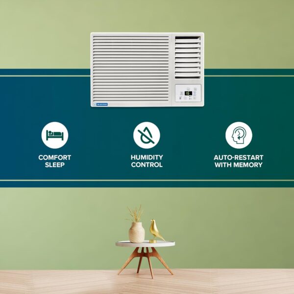 Blue Star 1 Ton 2 Star Fixed Speed Window AC (Copper, Turbo Cool, Hydrophilic Blue Fins, Dust Filters, Self-Diagnosis, WFB212GN, White) - Image 8