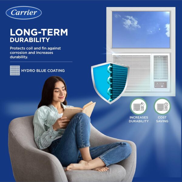 Carrier 1.5 Ton 5 Star Inverter Window AC(Copper, High Density Filter for Dust Filtration, 2Way Air Directional Control, ESTRA Fxi,CIW19SC5R35F0,White) - Image 21