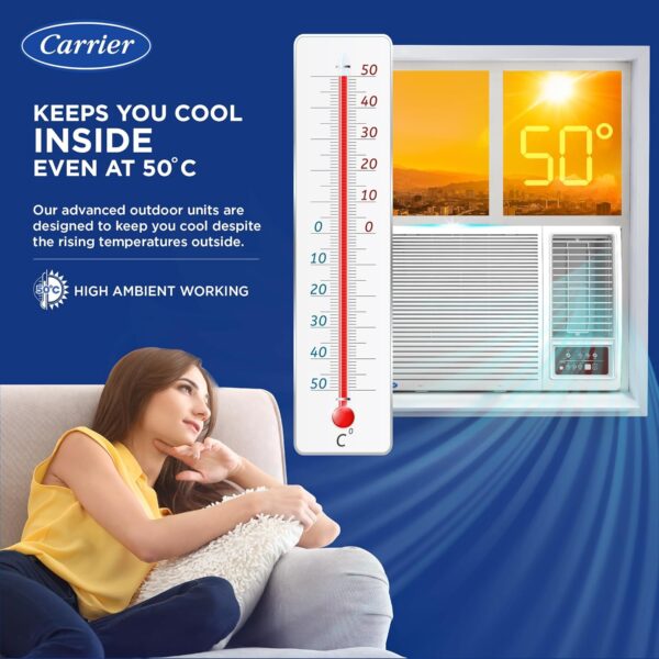 Carrier 1.5 Ton 5 Star Inverter Window AC(Copper, High Density Filter for Dust Filtration, 2Way Air Directional Control, ESTRA Fxi,CIW19SC5R35F0,White) - Image 25