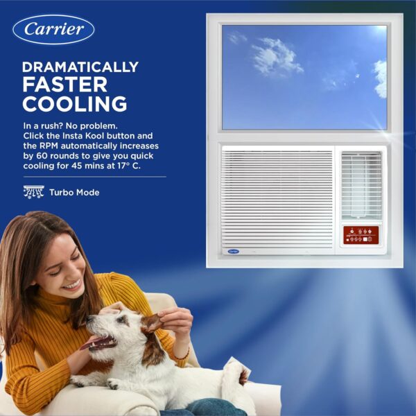 Carrier 1.5 Ton 5 Star Inverter Window AC(Copper, High Density Filter for Dust Filtration, 2Way Air Directional Control, ESTRA Fxi,CIW19SC5R35F0,White) - Image 23