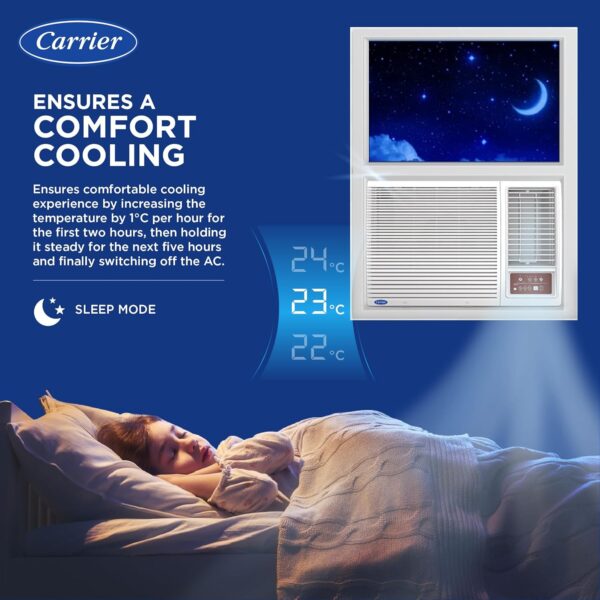 Carrier 1.5 Ton 5 Star Inverter Window AC(Copper, High Density Filter for Dust Filtration, 2Way Air Directional Control, ESTRA Fxi,CIW19SC5R35F0,White) - Image 24