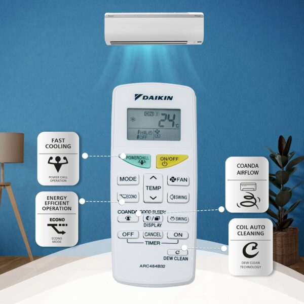 Daikin 1.5 Ton 3 Star Inverter Split AC (Copper, PM 2.5 Filter, Triple Display, Dew Clean Technology, Coanda Airflow, 2024 Model, MTKL50U, White) - Image 15