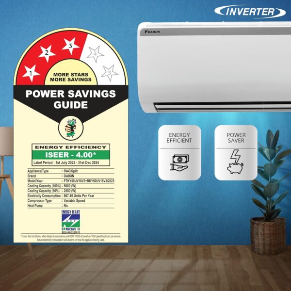 Daikin 1.5 Ton 3 Star Inverter Split AC (Copper, PM 2.5 Filter, Triple Display, Dew Clean Technology, Coanda Airflow, 2024 Model, MTKL50U, White) - Image 23