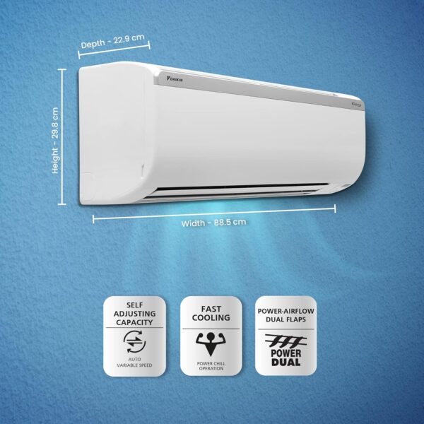 Daikin 1.5 Ton 3 Star Inverter Split AC (Copper, PM 2.5 Filter, Triple Display, Dew Clean Technology, Coanda Airflow, 2024 Model, MTKL50U, White) - Image 24